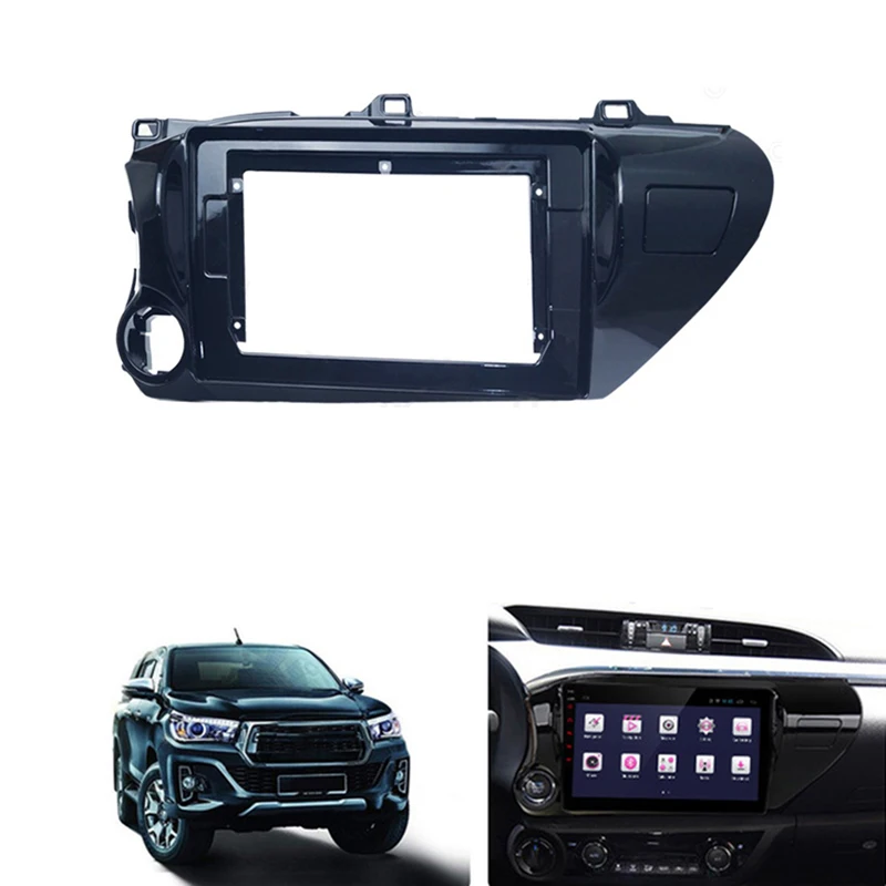 New-Car Audio Radio 10.1 Inch 2 Din Fascia Frame Adapter For Toyota Hilux 2018(LHD) CD/DVD Player Stereo Panel Dash Trim