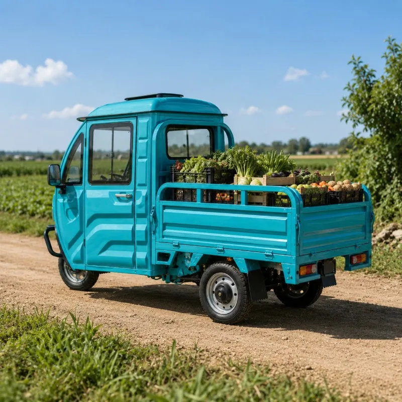 Cargo Electric Tricycle Customized 1500W Powerful Motor Mechanical Drum Brake Comfort Passenger Seat Daily Transport - view 2