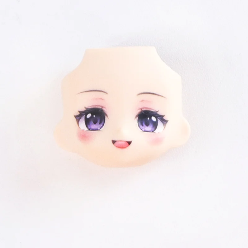 OB11 Doll Face 1/12 BJD Doll Face With 3D Anime Decal Eyes Kawaii Change Faces Blowing Pout Mouth Cheeks GSC Head DIY Kids Dolls