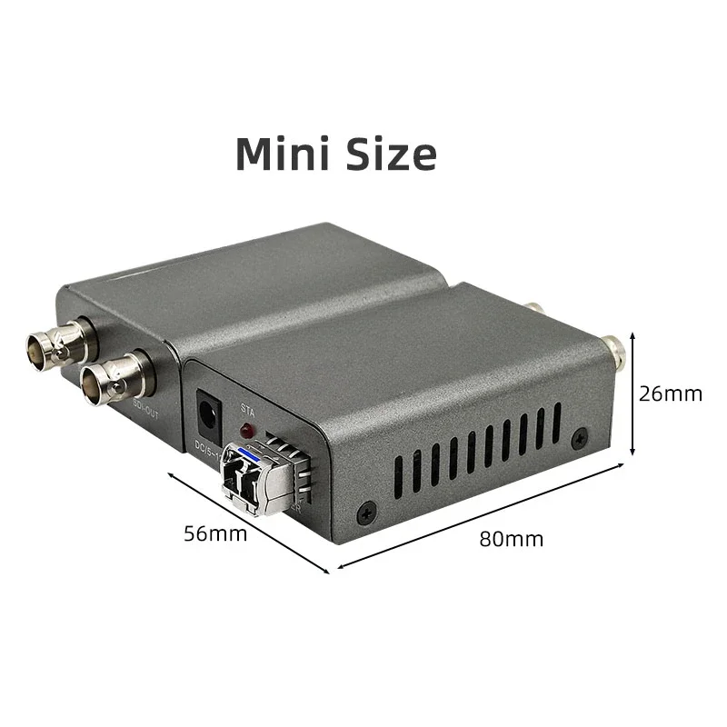 1 Channel Bi-directional 3G SDI over Fiber Extender up to 20km Lossless 1080P SDI to Fiber Optical Transceiver