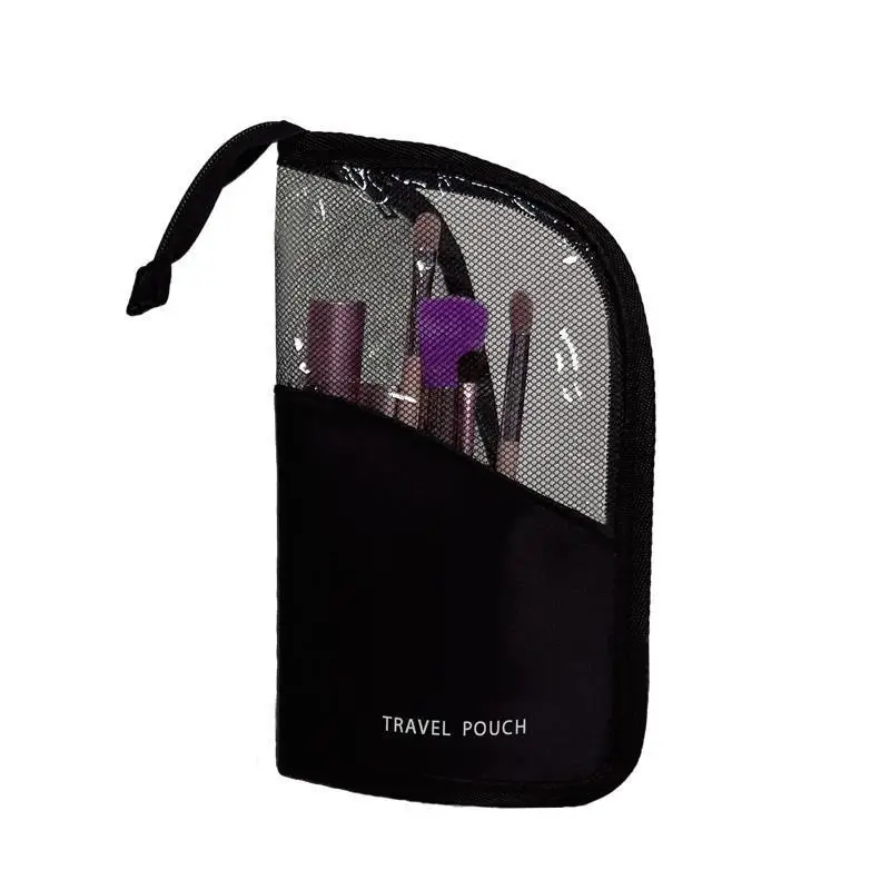 Sac de rangement pour outils cosmétiques pour dames, sac de rangement pour pinceaux de maquillage en Polyester à fermeture éclair, sac pour crayons à sourcils et rouges à lèvres