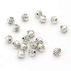 20/50pc Tibetan Silver Color European Metal Lantern Spacer Loose Beads Charm For Jewelry Making Diy Finding Needlework Wholesale