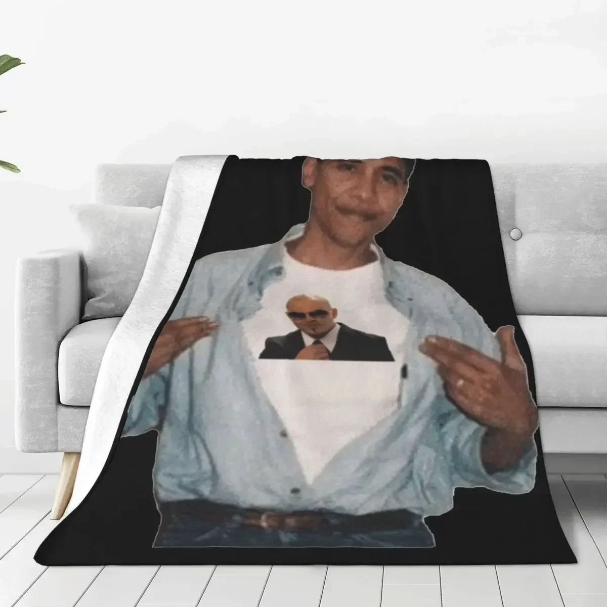 

UNIQUE Pitbull Mr Worldwide Cool Knitted Blankets Fleece Throw Blanket Summer Air Conditioning Personalised Soft Warm Bedsprea