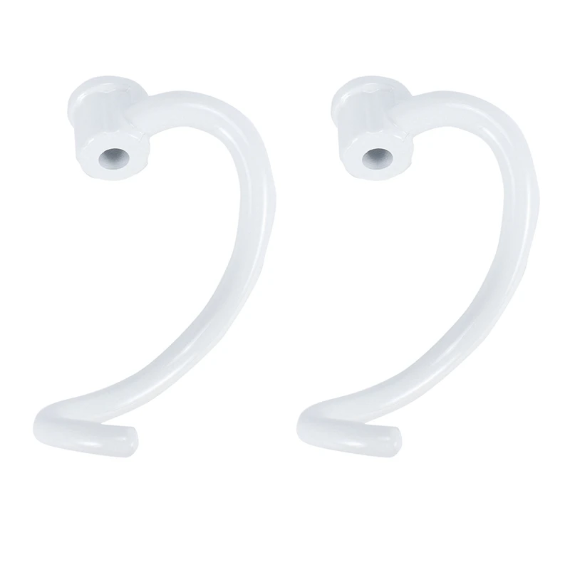 2X Spiral Dough Hook Replacement For Kitchen Aid Mixer - Coated Dough Hook For K5SS K5A KSM5 KS55 Pro 600 Beater