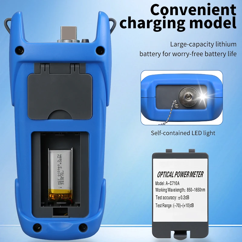 comptyco-充電式-a-c710a-a-c510a-光パワーメーター-光ファイバーテスター-ftth-光ファイバーテストツール-opm-10波長
