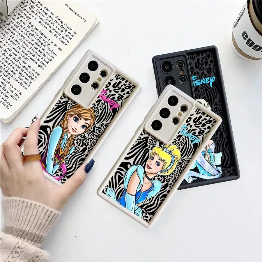 Disney Princess Art Phone Case for Samsung Galaxy S23 S24 Ultra S20 S23 FE S22 S20 Plus S21 20Ultra Soft Bag