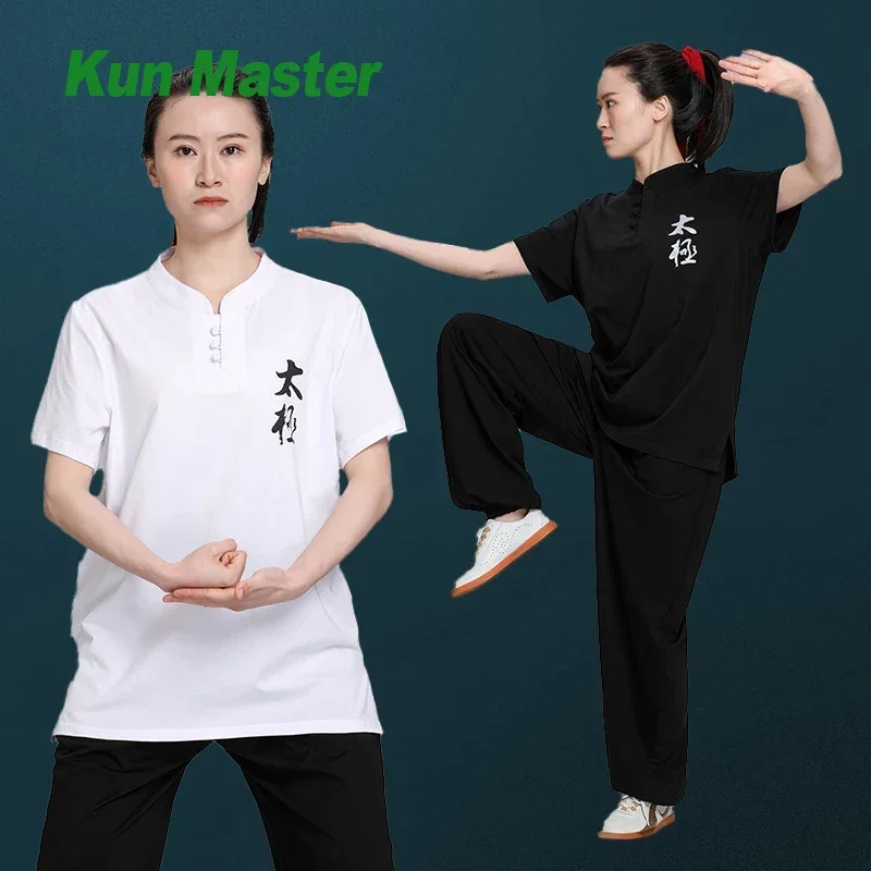 Tai Chi Clothes Short Sleeve Kung Fu Dress Wushu Clothing Martial Art Uniform Women And Men Unisex Kun Master 2023 New Style