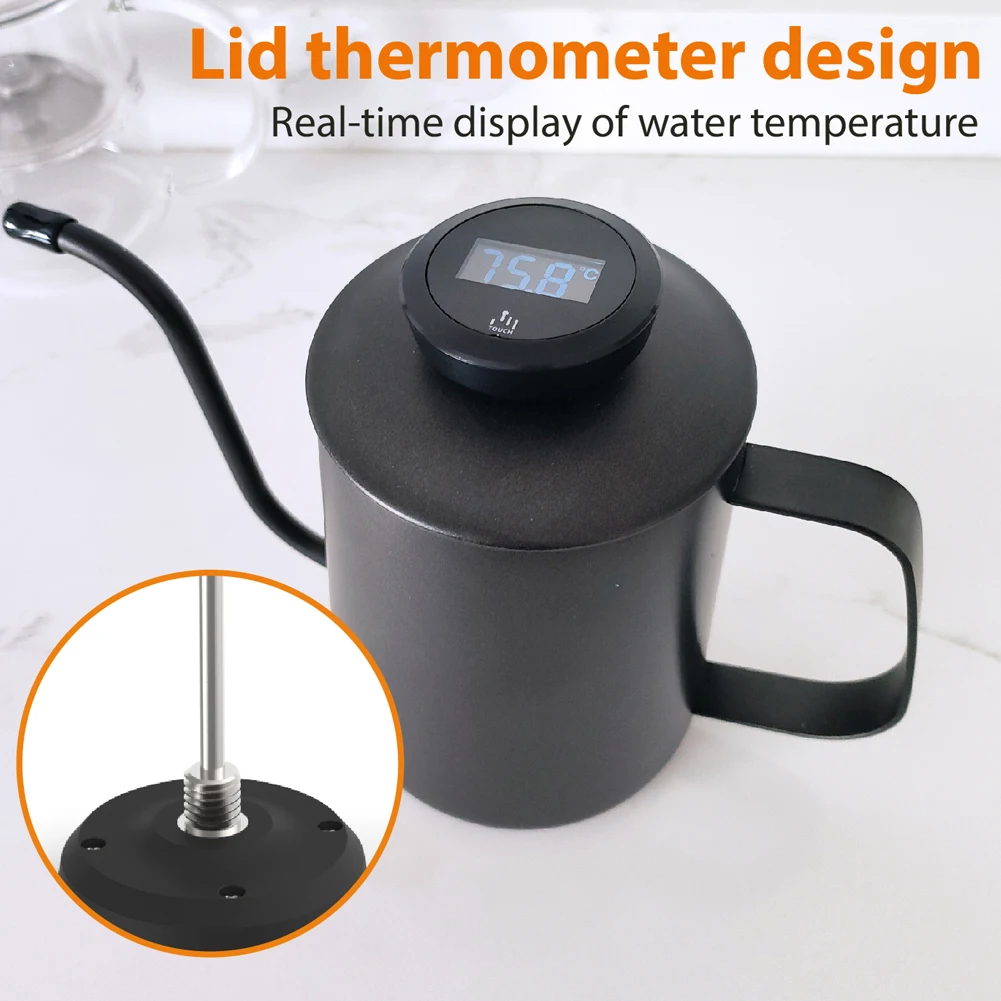 Imagem -05 - Termômetro Digital com Sensor de Testador de Temperatura Impermeável para Cozinha de Alimentos20120 ° c Touch Screen Leite Chá e Café Aço Inoxidável