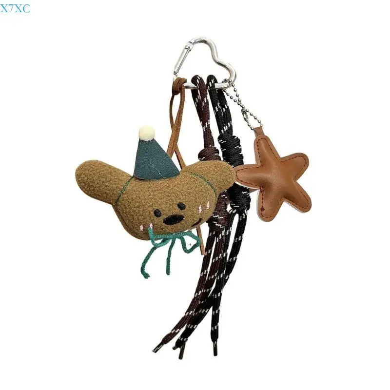 

X7XC Comfortable Bear Bag Pendant Keychain for Adding Fun to Your Daily Commute