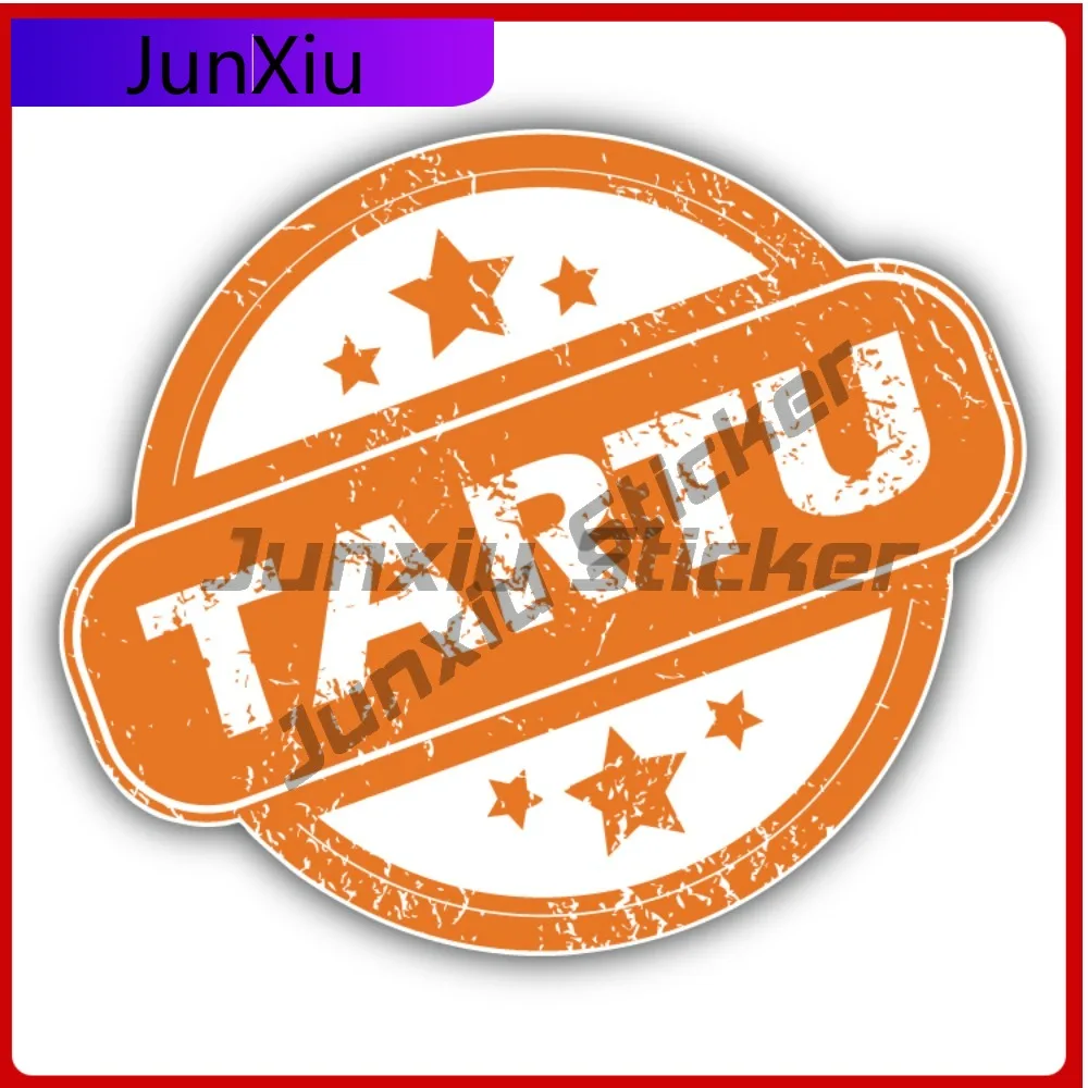 

Tartu Creative Sticker Travel Stamp Car Decal Bumper Stickers Anime Style Truck Use For Helmet Side Auto Styling Accessory Su