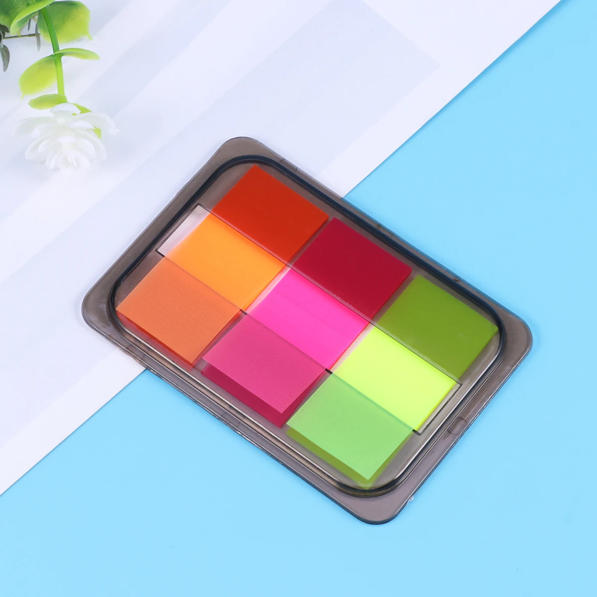

10pcs Pull-Out Sticker Tabs Neon Fluorescent Page Markers Bookmark Labels For Books Documents Study Office