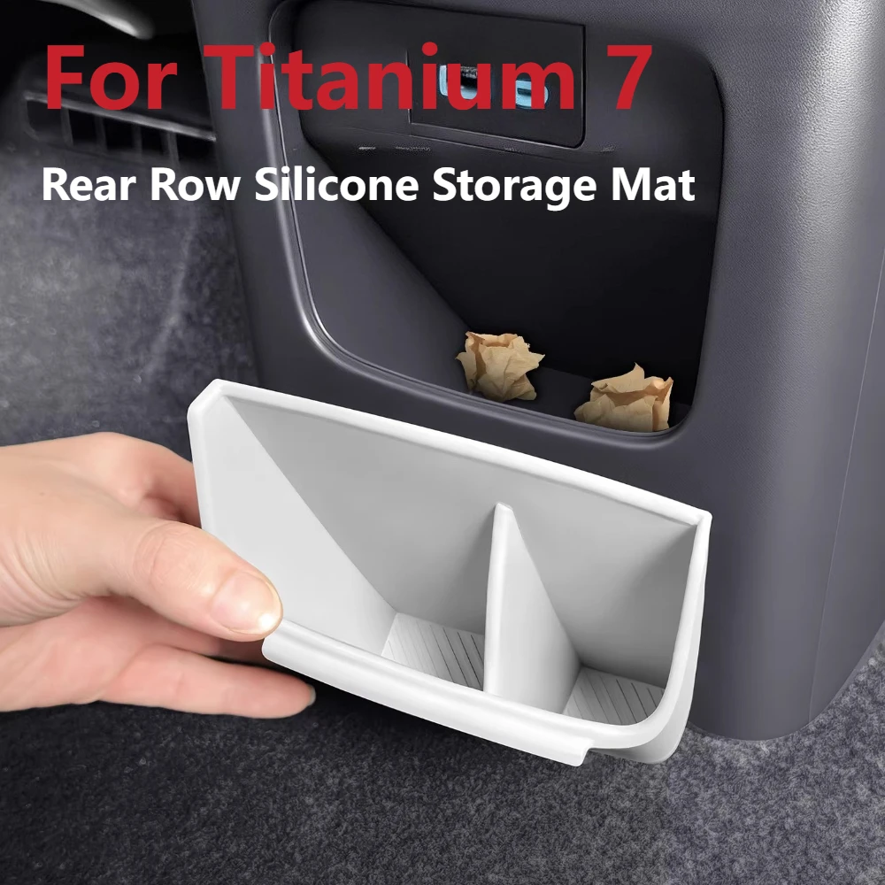 

For BYD Leopard 7 Titanium 7 Car Rear Seat Silicone Storage Box Modified Car Rear Seat Trash Can
