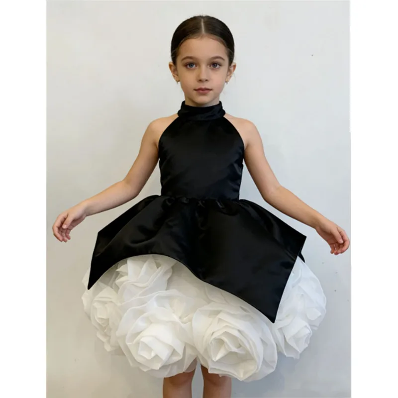 Girl High End Evening Princess Ball Gown Children Elegant Birthday Party Dress y1815