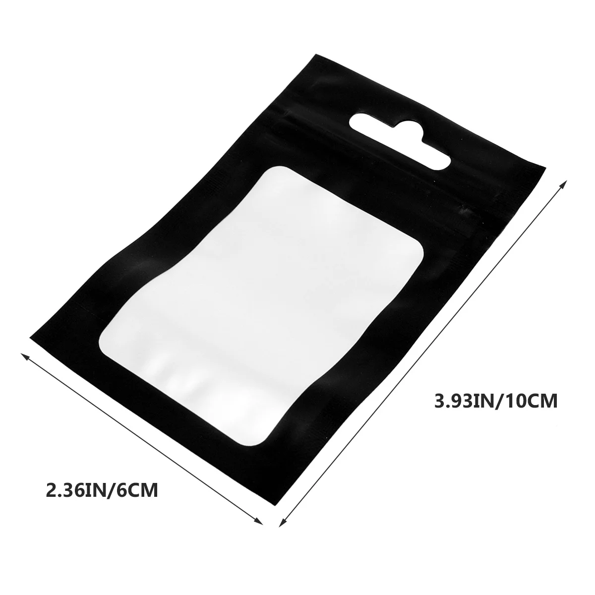 

1Set Self Food Bag Aluminum Foil Window Closer Black 6x10cm Flat Pouch Durable Storage Snack Packaging for Home Restaurant