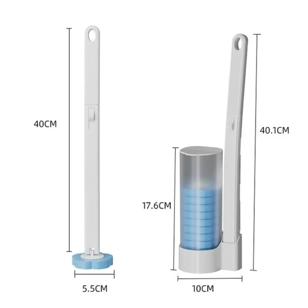 6Pcs Wall-mounted Disposable Toilet Brush Dissolving No Dead Angle Toilet Cleaning Stick Deodorization view 5