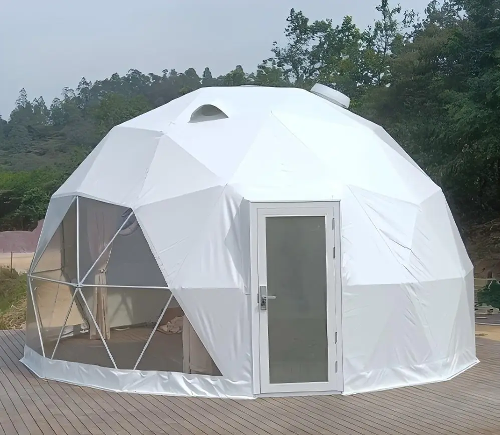 

Starshine Прозрачная ПВХ ткань Полукруглый верх Геодезическая купольная палатка для мероприятий на заказ