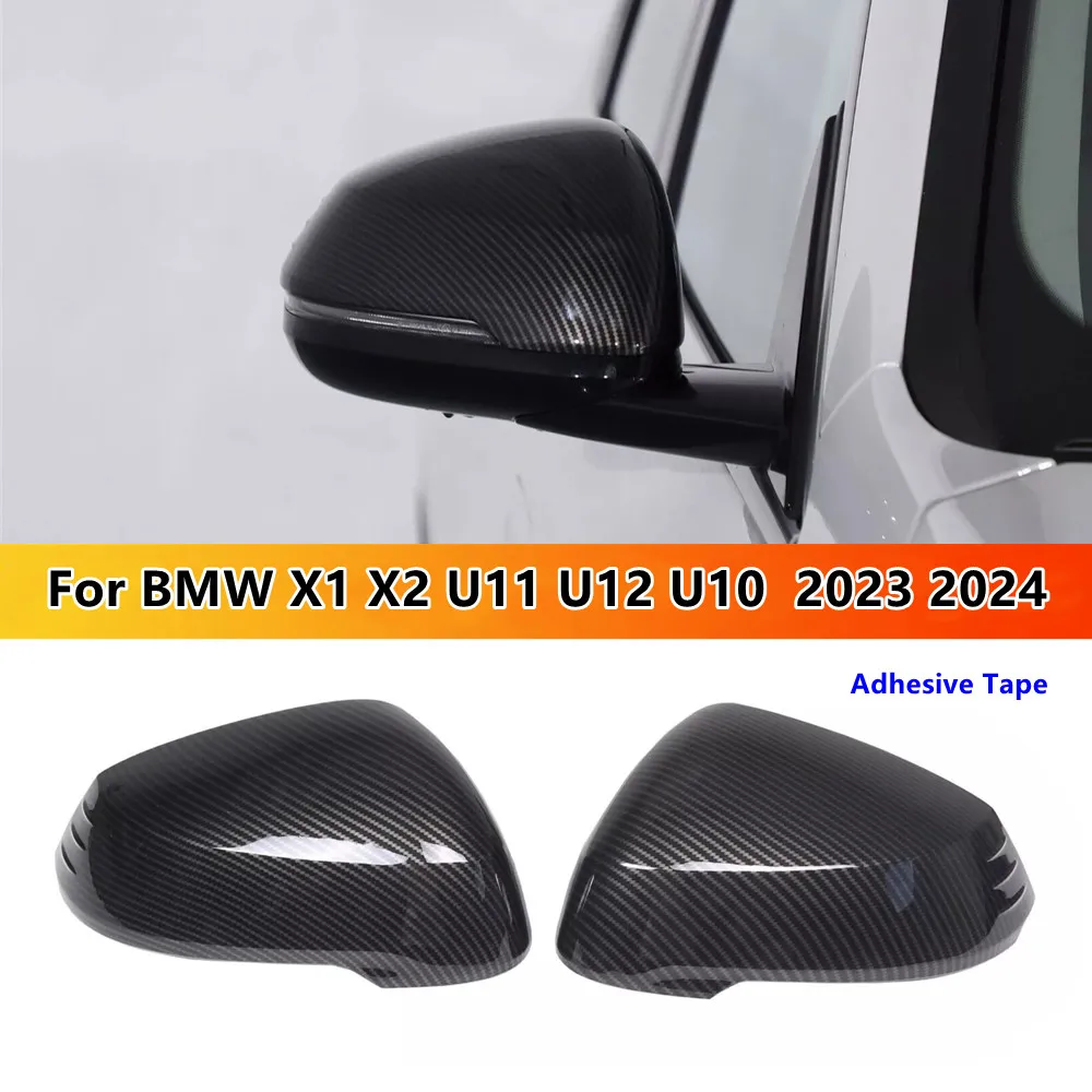 LHD For BMW X1 IX1 X2 IX2 U11 U12 U10 2023 2024 ABS Car Rearview Side Mirror Cover Wing Cap Exterior Door Housing Shell Trim