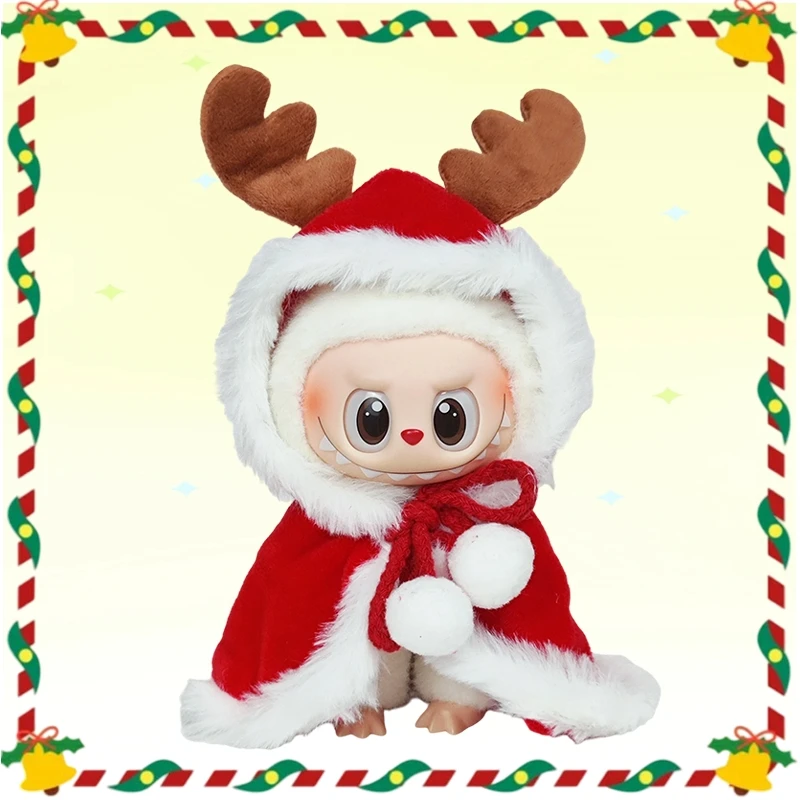 

17cm Cute Mini Plush Doll'S Clothes Outfit Accessories For Korea Kpop Exo Labubu Idol Dolls Christmas Knitted Sweater Kid Gift