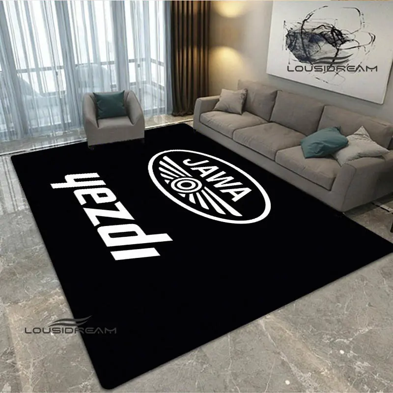 Jawa motorcycle logo printed carpet Fashion yoga mat Non -slip carpet anime rug washroom floor mat bedroom decor