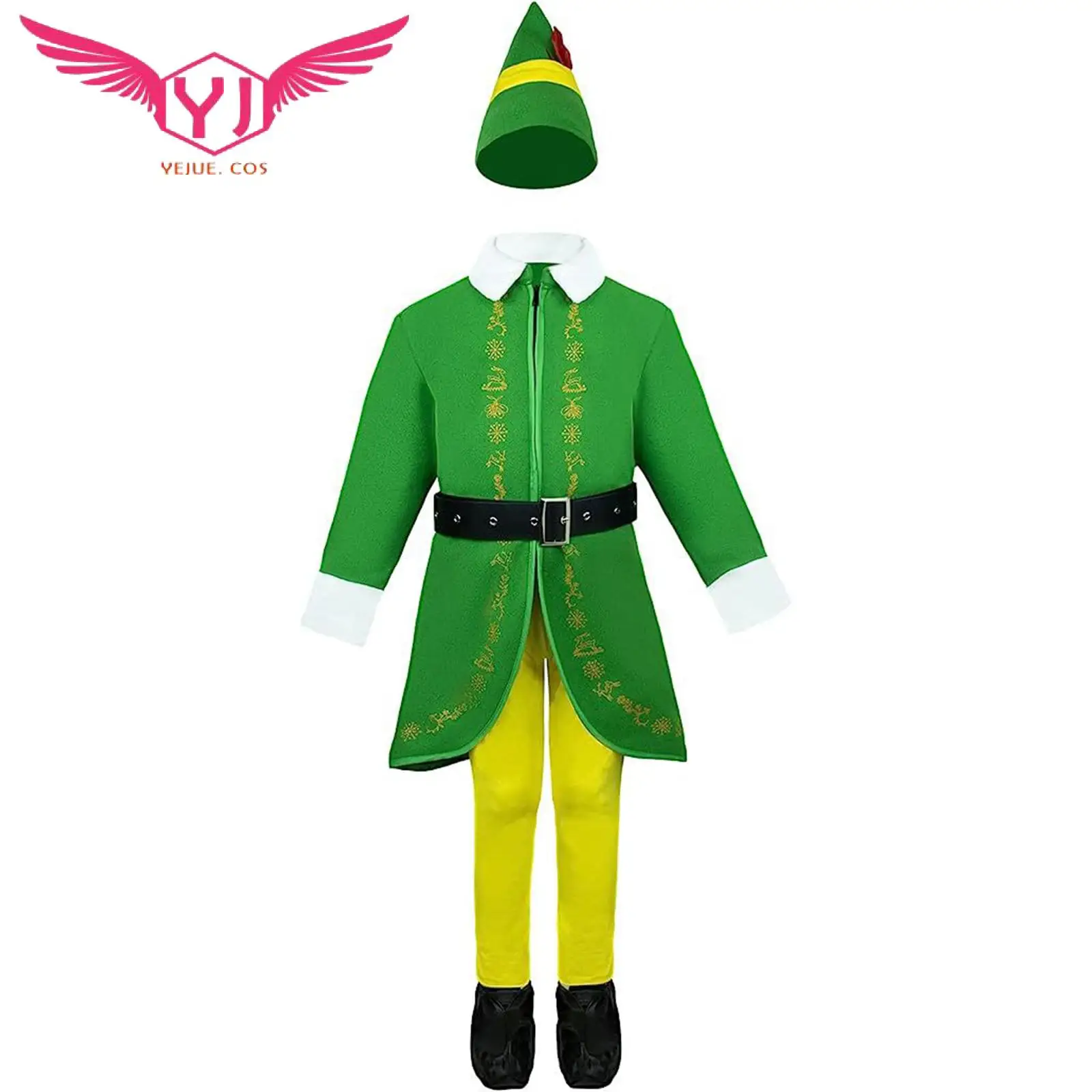 Crianças Santa Claus Elk Costume Set, Roupa de Natal, Menino, Meninas, Vestido, Calças, Tops, Chapéu, Conjunto completo, Mascote, Festa de Aniversário