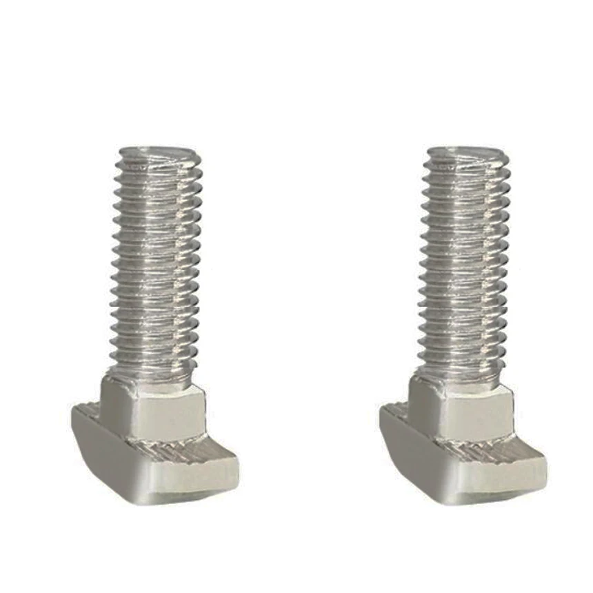 2020/3030/4040/4545 M5 M6 M8 Nickel Plated Carbon Steel Hammer Head T Bolt Screw For  Aluminum Profile