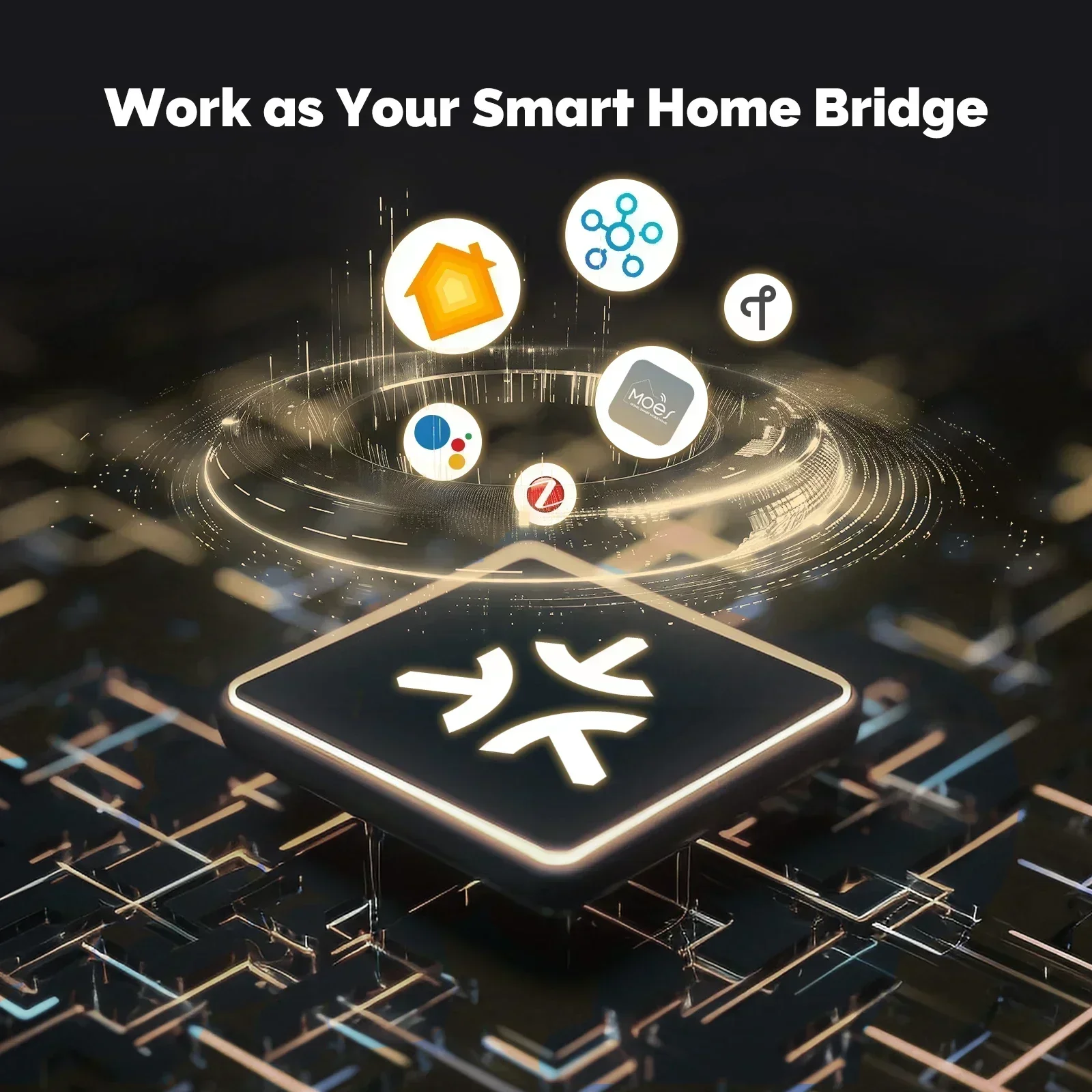 MOES Tuya Zigbee Matter Thread Gateway Smart Home Bridge Matter Hub Obsługa sterowania głosowego Siri Homekit Smartthings Google Alexa