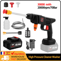 70Bar Cordless High Pressure Cleaner Washer Spray Water Gun 30000mAh Foam Generator Car Washing Machine Home Car Cleaning Tool
