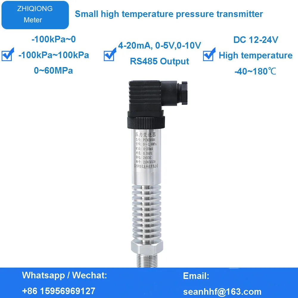 

High Temperature Hydraulic Sanitary Pressure Transmitter with 4-20mA Output can be Measure Liquid Steam Pressure Transducer