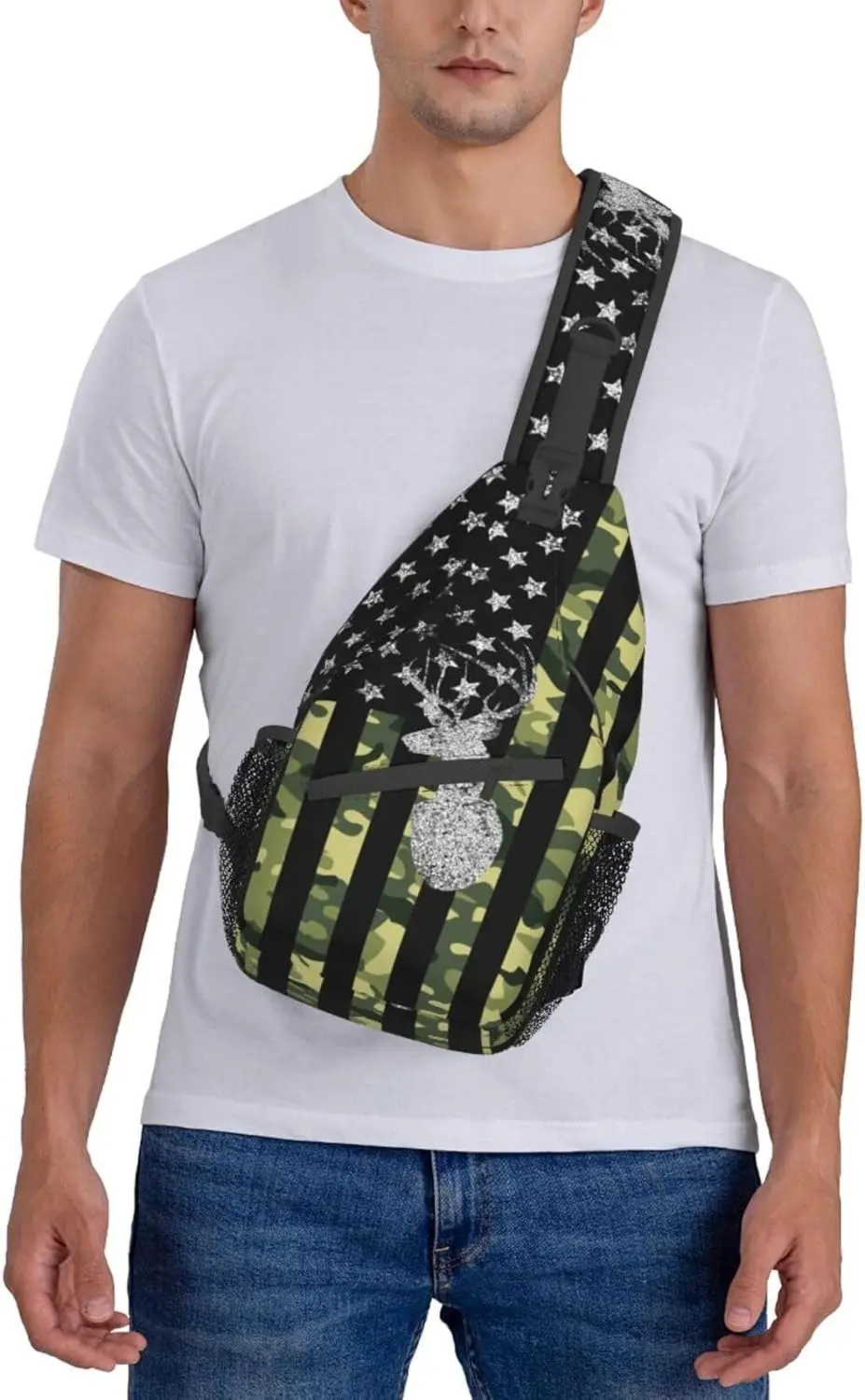 Elephant Sling Backpack Unisex Crossbody Chest Bag Shoulder Chest Bag For Women Men Hiking Travel Reusable Multipurpose