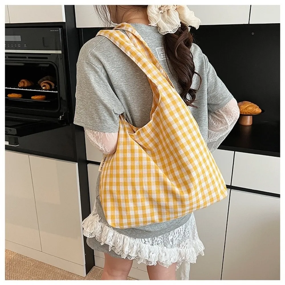 

Korean Lightweight Plaid Underarm Bags Multifunctional Large Capacity Women's Handbag Single Shoulder Bag Women