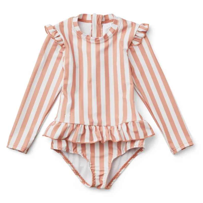 

Girls' Swimsuit Children's Swimsuits Korean One-piece Long-sleeve Sunscreen Baby's Swimwear Hot Spring Biquini Infantil Menina