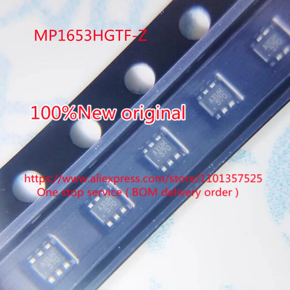 (10pcs)100% Original: MP1653HGTF-Z MP1653HGTF Mark: AXU - SOT-563 Synchronous Step-down Converter DC-DC Chip