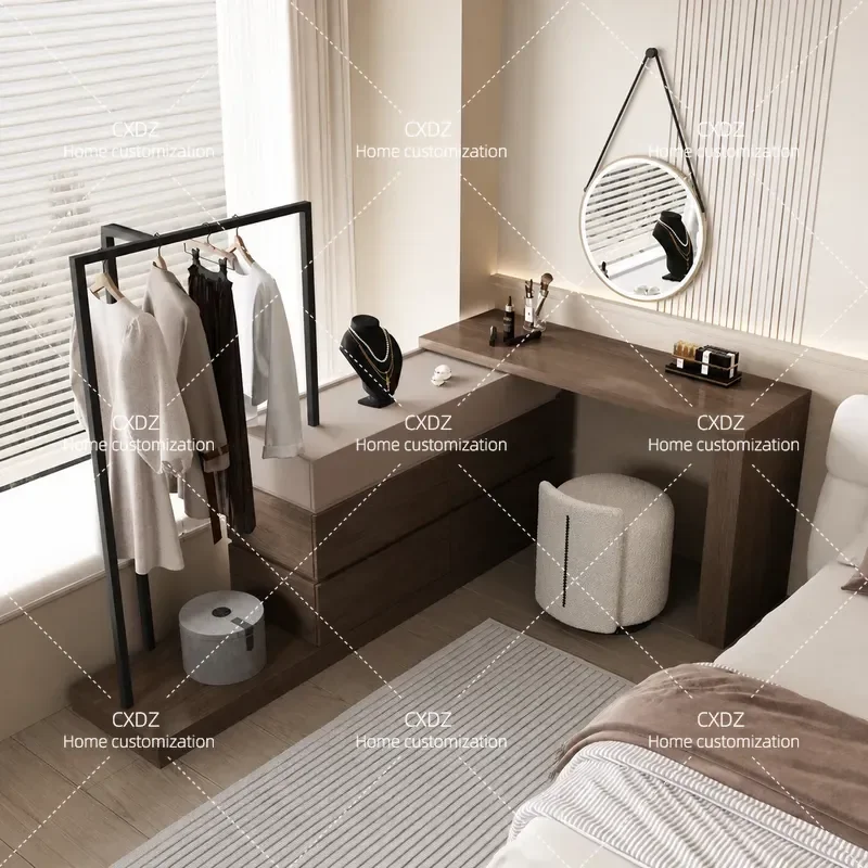 Modern Simple Chest Dresser Bedroom Bedside Coat Rack Multi Functional Integrated Storage Locker