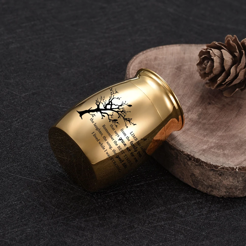 Small Urns for Ashes Tree of Life Cremation Urns 1.57 Inch Ashes Keepsake Funeral Urn with Memorial for Human/Pet Ashes