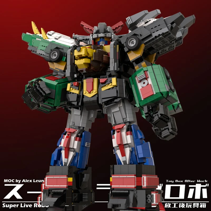 Moc Transformation Robot Voltroned Building Blocks Bricks Action Figures Engineering Mecha Anime Figure Ares Bricks Boy Toy Gift