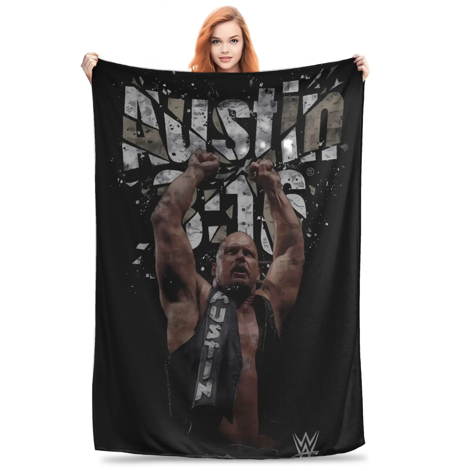 Jersey Stone Steve Austin Cold Flannel Soft Throw Blanket for Kids Home Decor Novelty Bedspread Sofa Bed Cover
