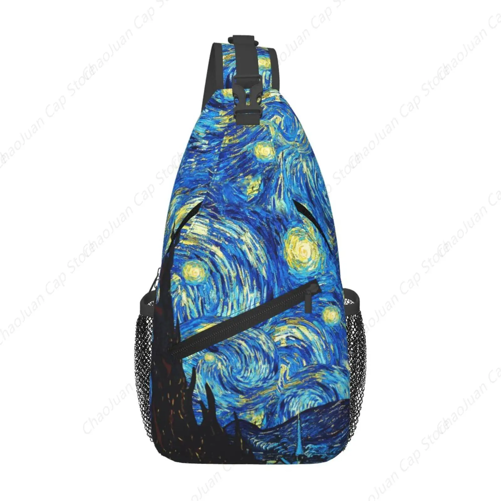 Vintage Starry Sky Sling Backpack – Unisex Crossbody | Anti-Theft for Casual, Travel & Sports Use