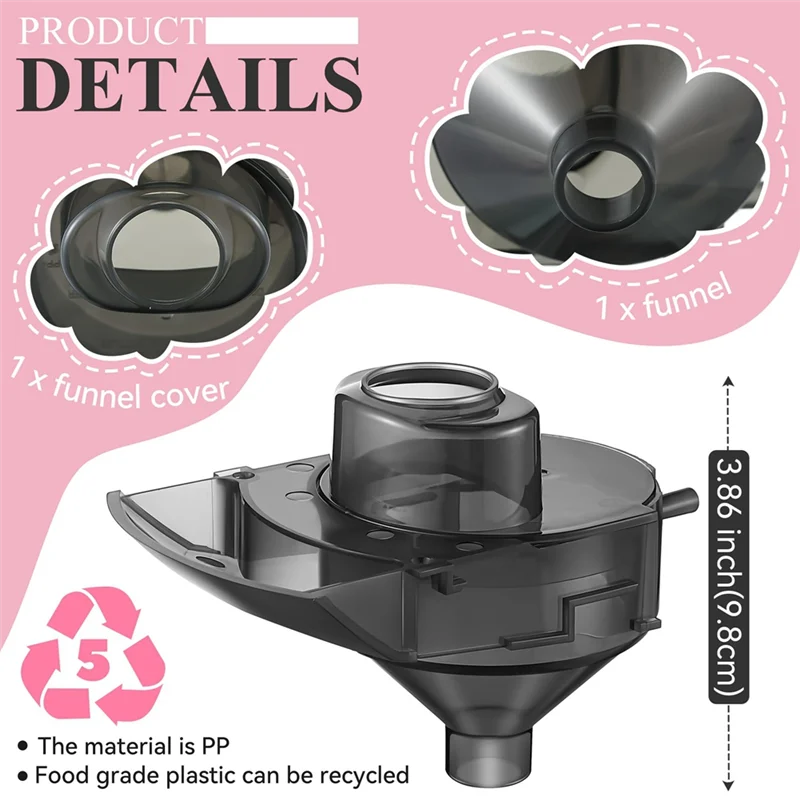 ABWM-Replacement Funnel And Cover For Baby Brezza For Baby Formula Dispenser Replacement Parts 1 Pcs