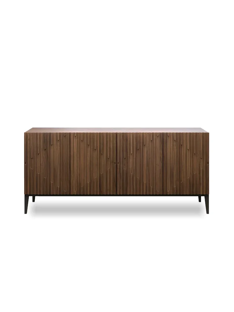 

Italian minimalist solid wood kitchen sideboard modern minimalist North American black walnut locker living room porch cabinet