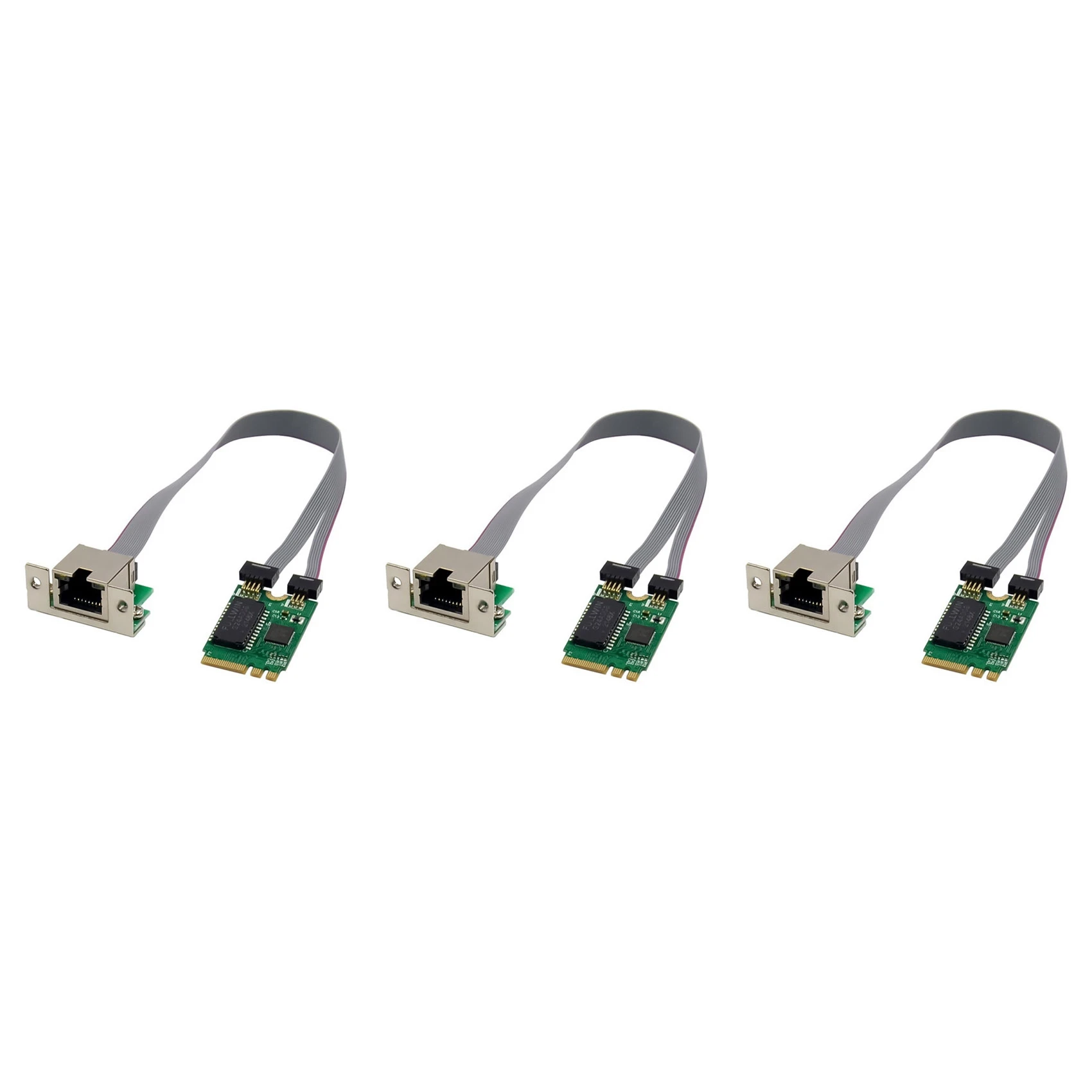 3X Mini PCIE Network Card M.2 A+E to RTL8111F Gigabit Ethernet Card Single Port RJ45 Ethernet Network Card