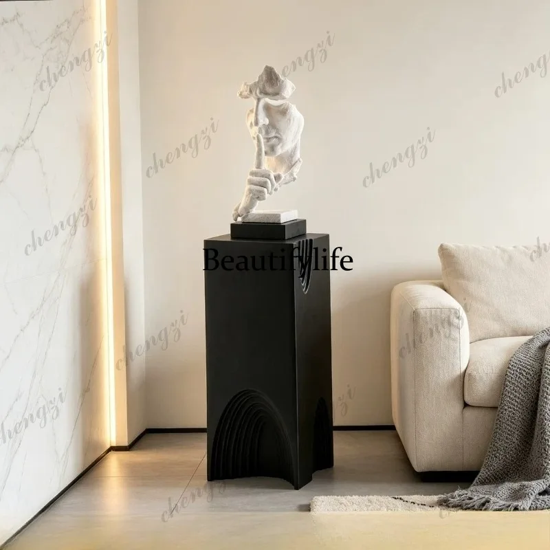 Art ornament base living room entrance decorative column modern simplicity, display stand resin display column