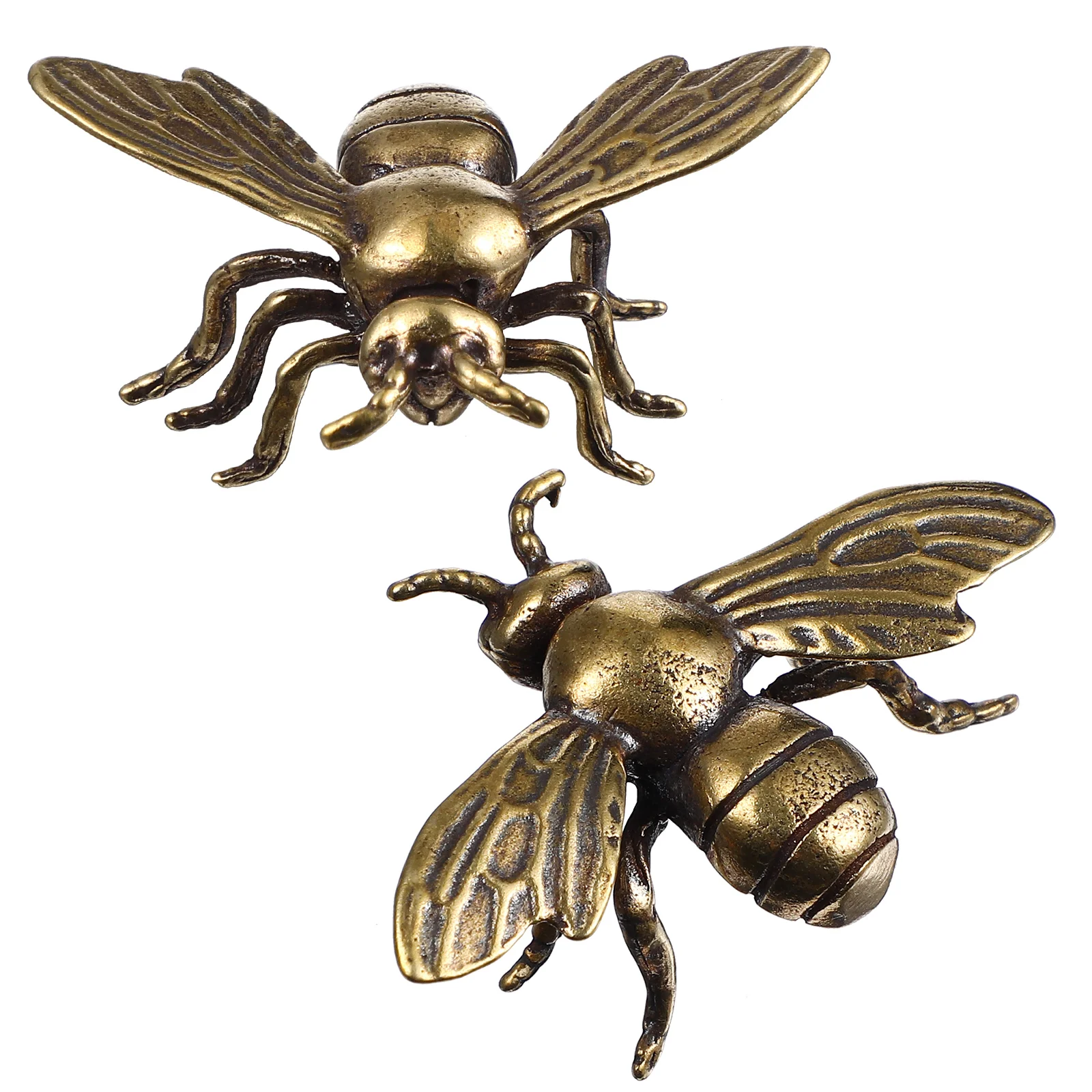 Accesorios de oficina Goldendoodle, adorno de abeja curioso, 2 uds. Figura en miniatura