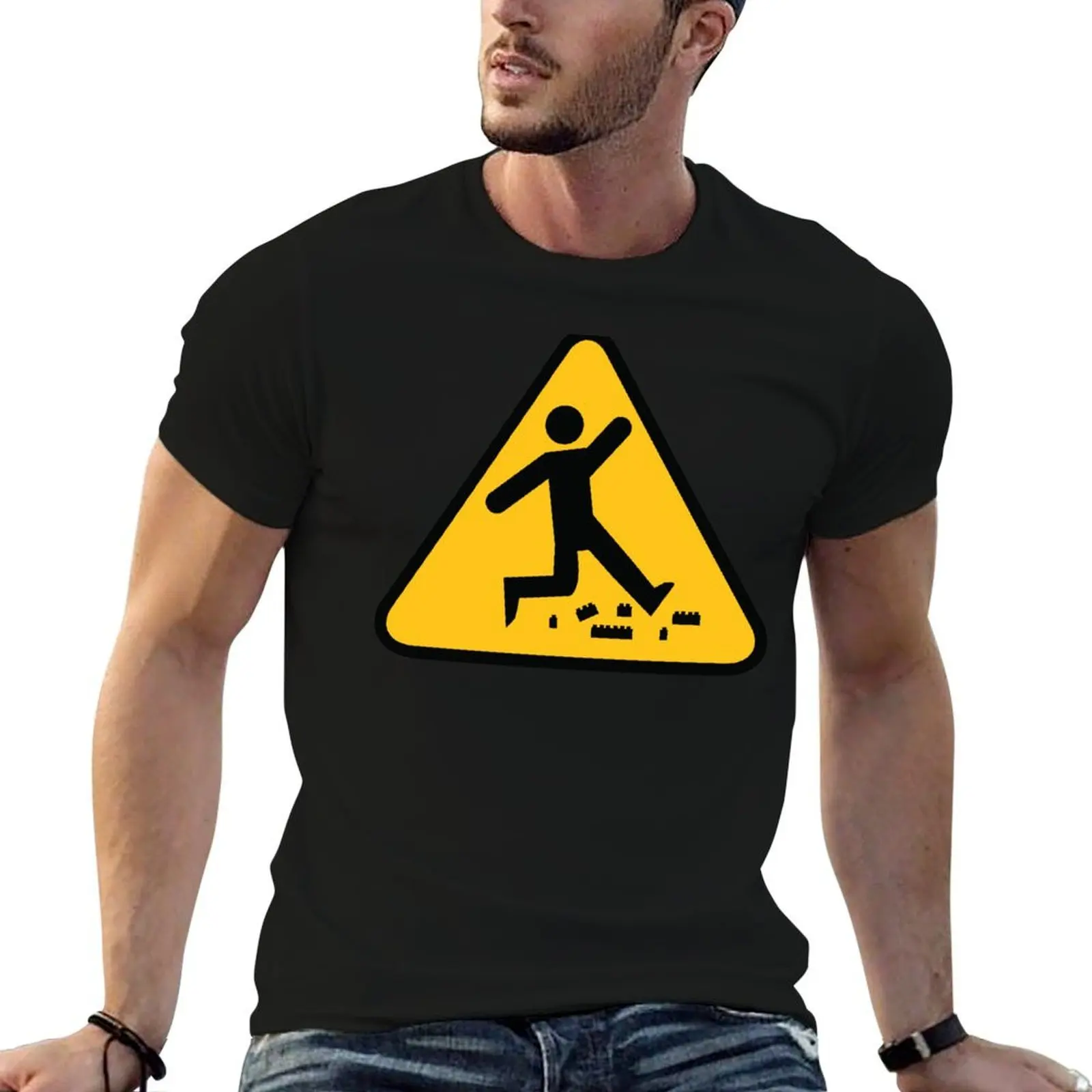 

Warning- Toy plastic bricks T-Shirt t shirt man designer t shirt custom print T-Shirt
