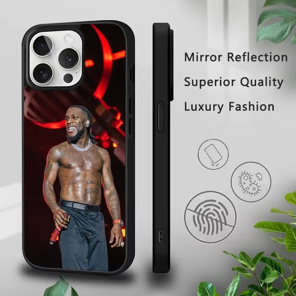 Casing Ponsel Singer B-Burna BoyS Untuk iPhone 17,16,15,14,13,12,11,Pro,Max,Plus,Mini,SE4,E Pengisian Daya Nirkabel Magnetik Magsafe