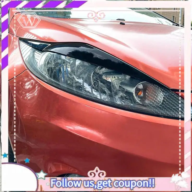 

Портативная передняя фара, лампа для век, отделка бровей для Ford Fiesta MK6 2008-2012, углеродное волокно