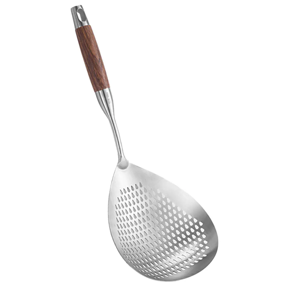 

Stainless Steel Spoon Large Capacity Slotted Strainer Kitchen Noodle Filter Scoop Slotted Spoon Long H