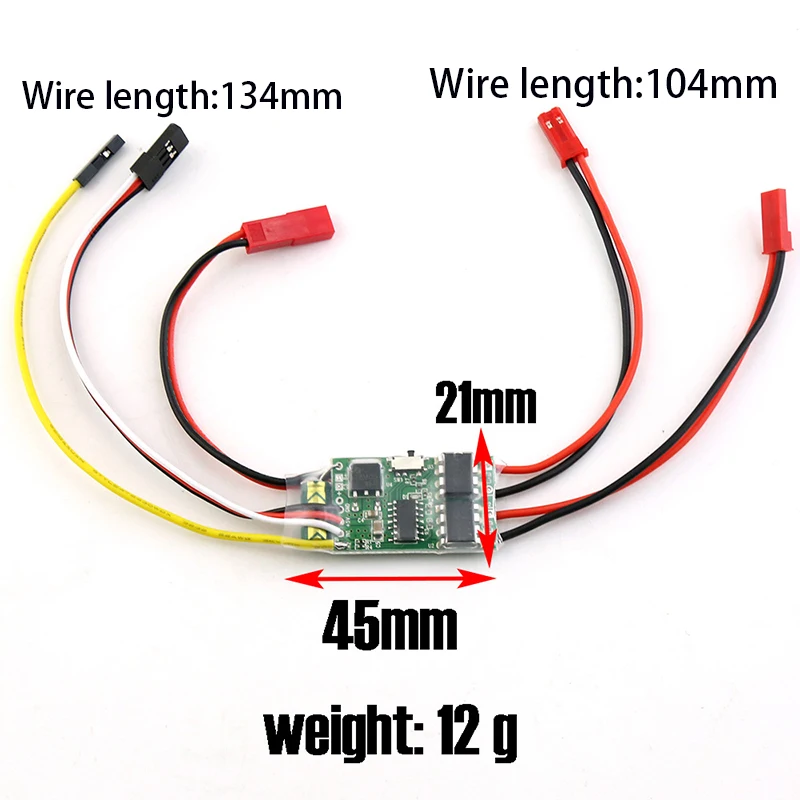 1 szt. Dwukierunkowy dwukierunkowy szczotkowany ESC 2s-3s Lipo 5a kontrola prędkości do Model RC łodzi/zbiornika/samochodu 130 180 szczotkowanych części zamienne do silnika