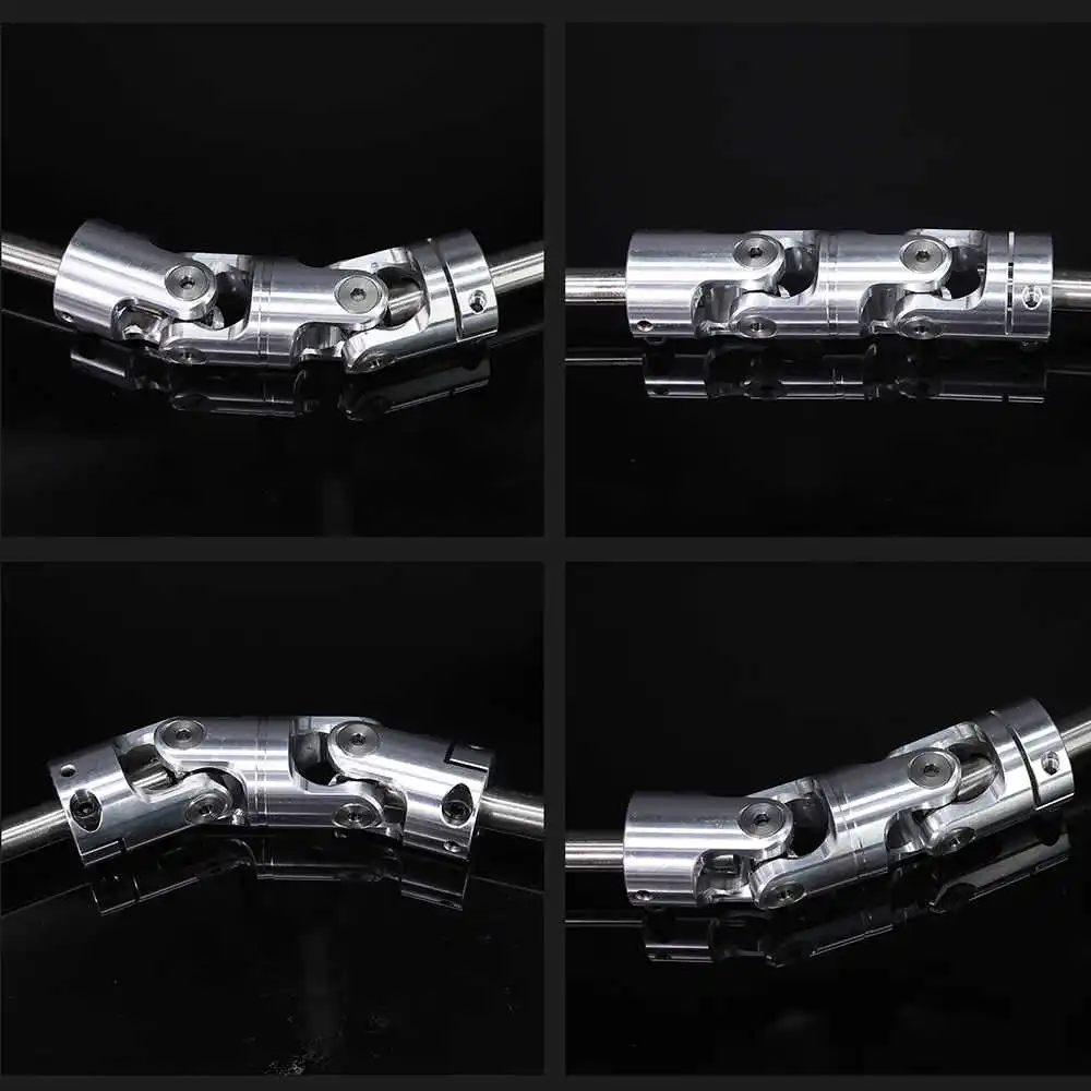 D45*L250-300mm Universal Coupling Aluminum Precision Double Section Connector Telescopic Cross Universal Joint Transmission WSSP
