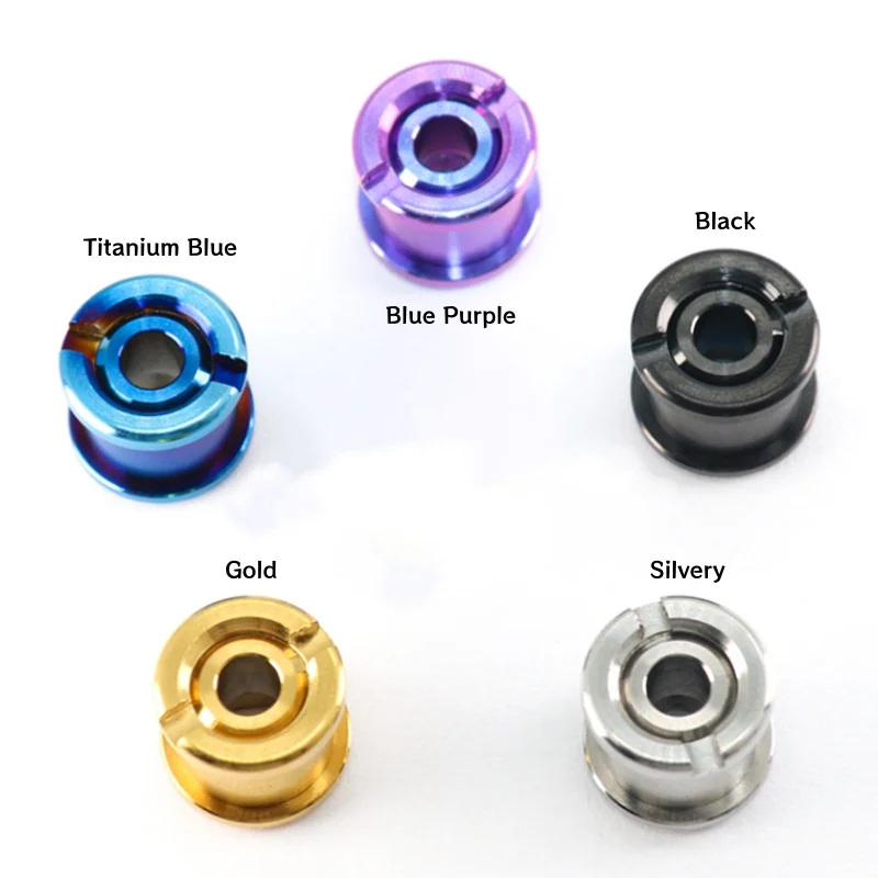 1pcs 6.5mm 8.5mm TC4 Titanium Alloy Chainring Bolts Single Double Chainring Screws Mountain Road MTB Bike Crank Bolts Fixing Nut