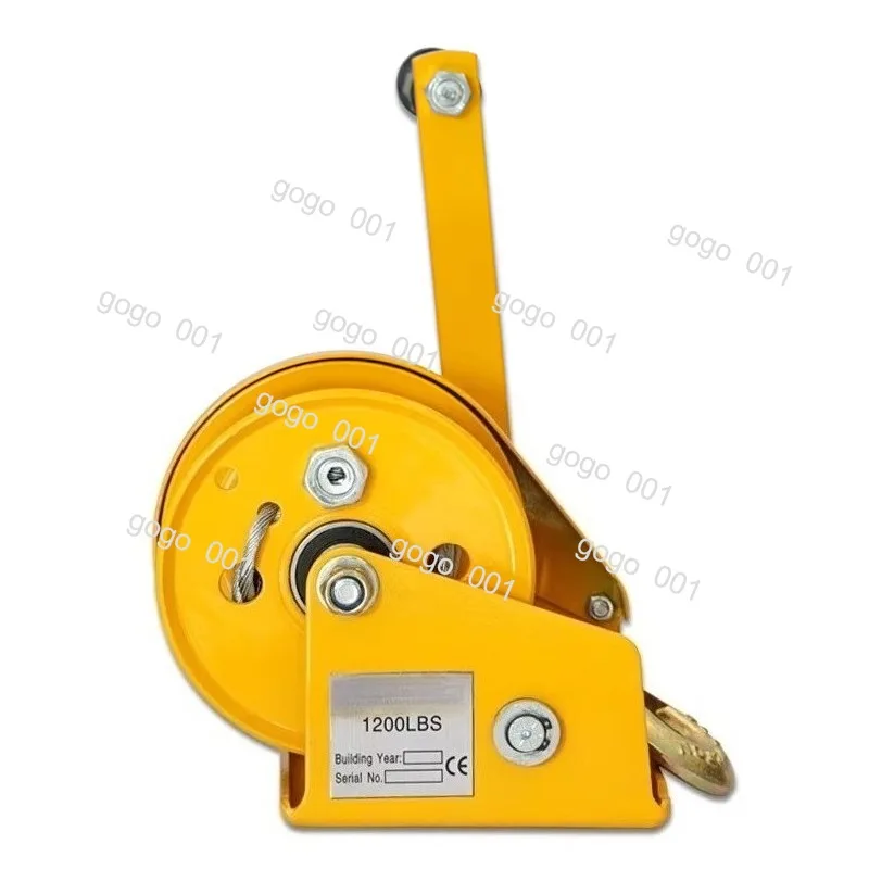 Dual Direction Self-Locking Hand Winch, Manual Cable Hoist for Home Garage Vehicle, Pull Lift & Drag Heavy Load